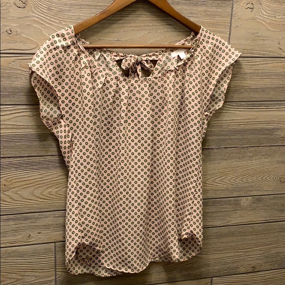 Lauren Conrad Medium Pink Floral Blouse